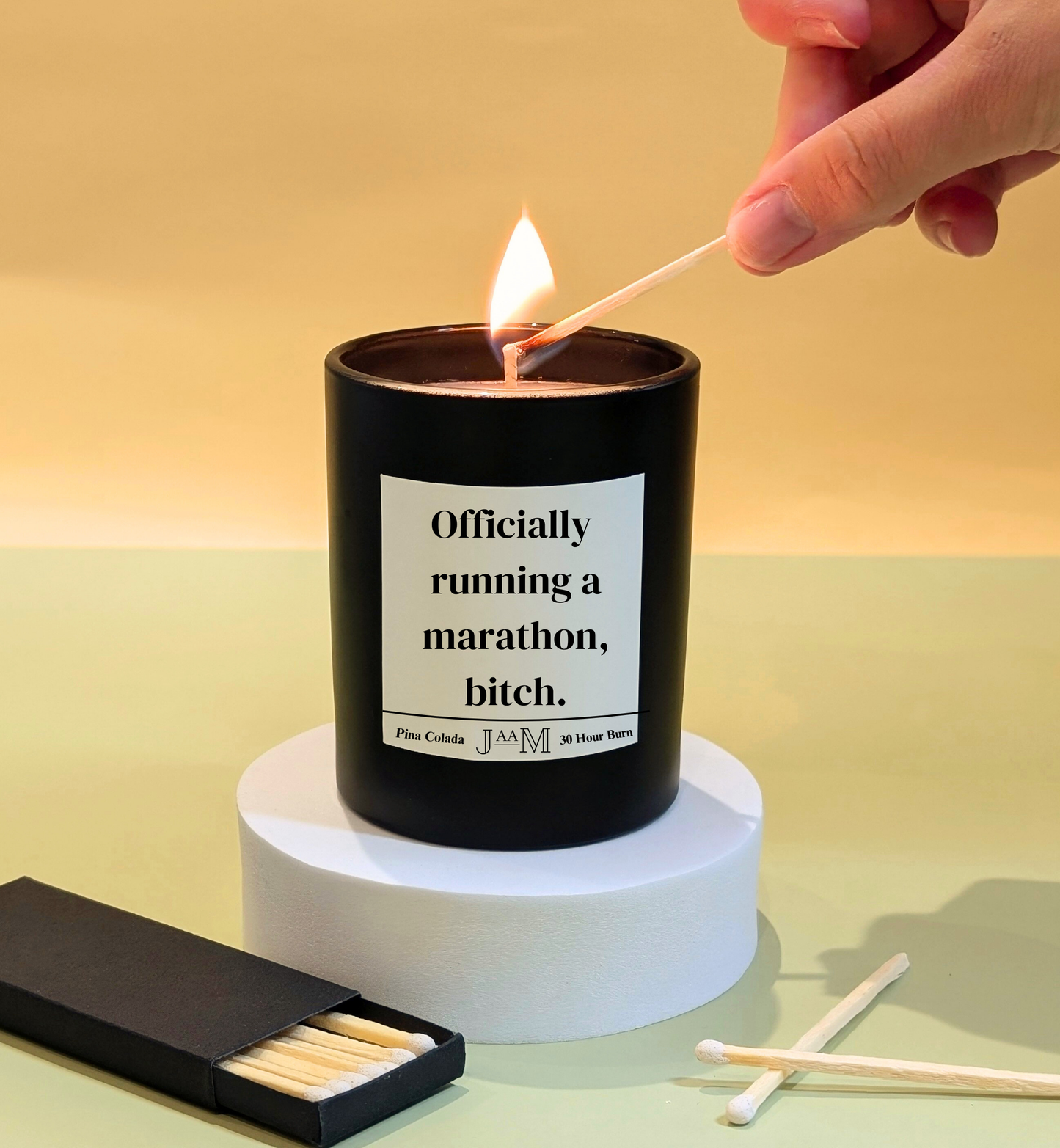 Officially Running A Marathon Candle Gift