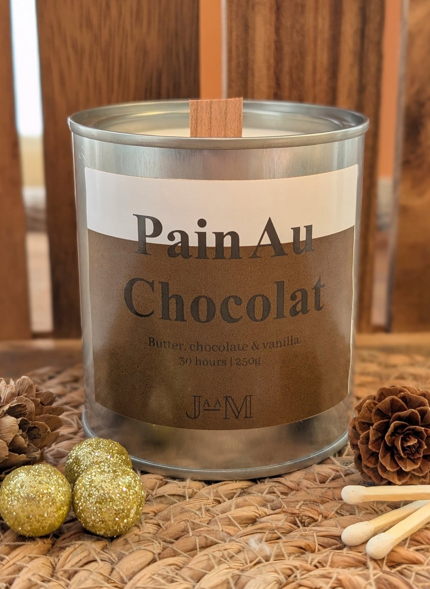 Pain Au Chocolat Wood Wick Candle