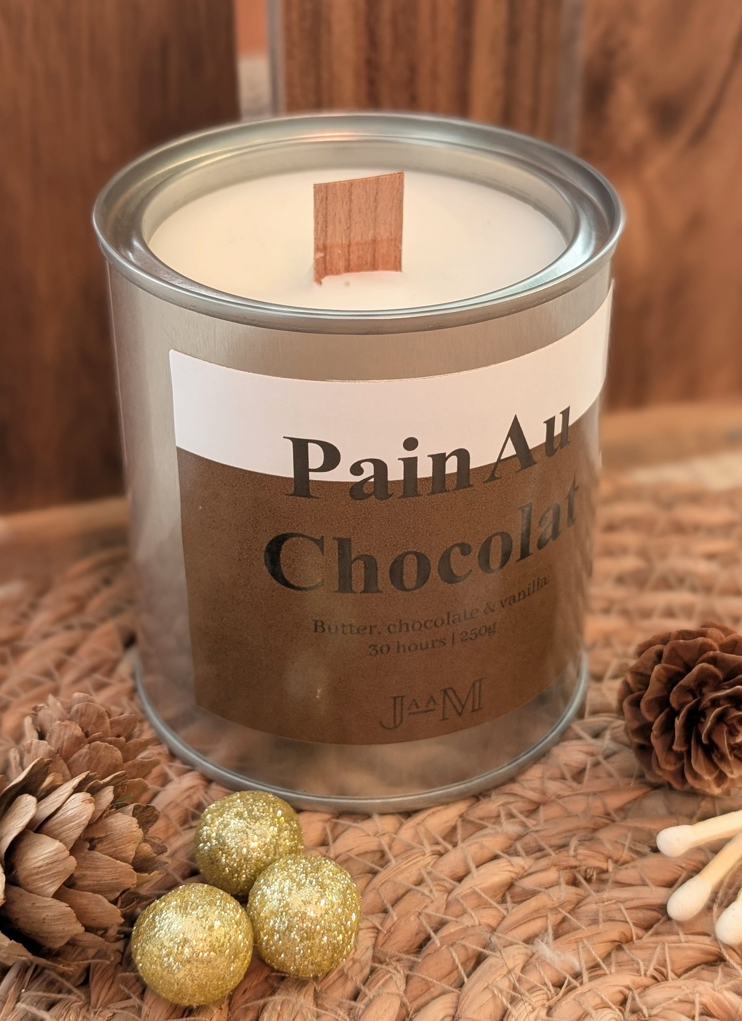 Pain Au Chocolat Wood Wick Candle