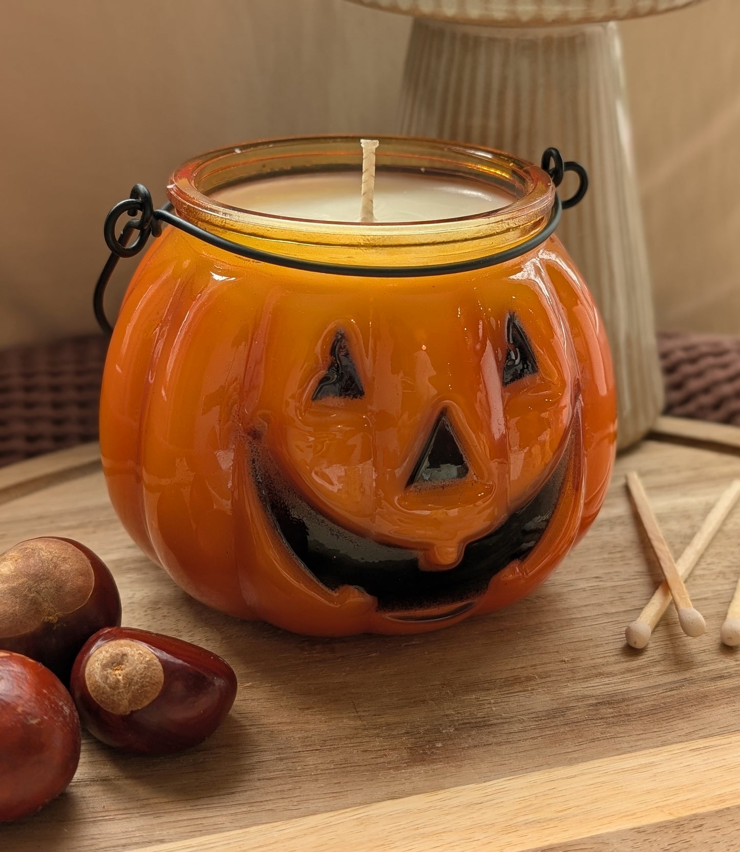 Pumpkin Candle For Spooky Halloween Decor