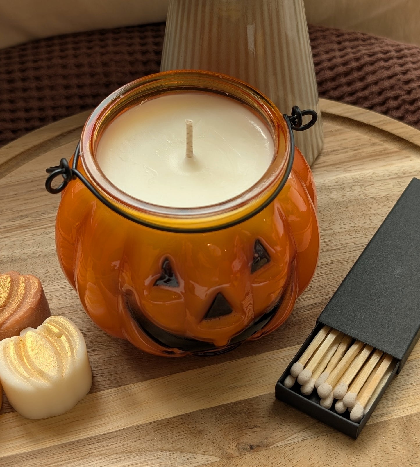 Pumpkin Candle For Spooky Halloween Decor