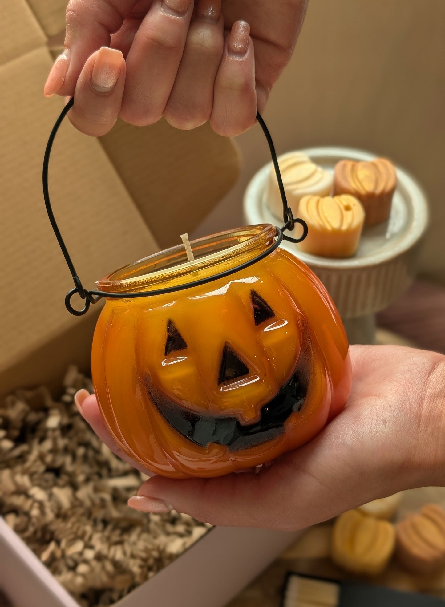 Pumpkin Candle For Spooky Halloween Decor