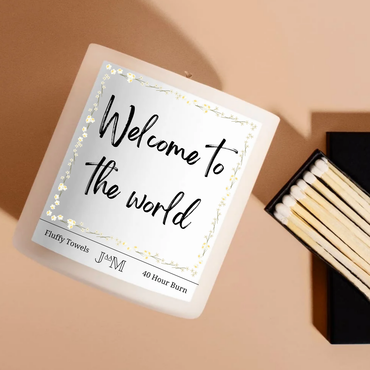Welcome To The World New Baby Candle