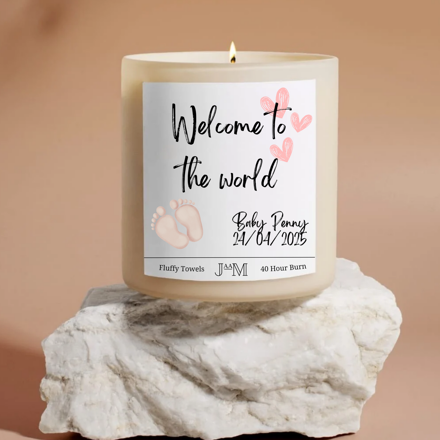 Personalised Baby Girl Candle Gift Set