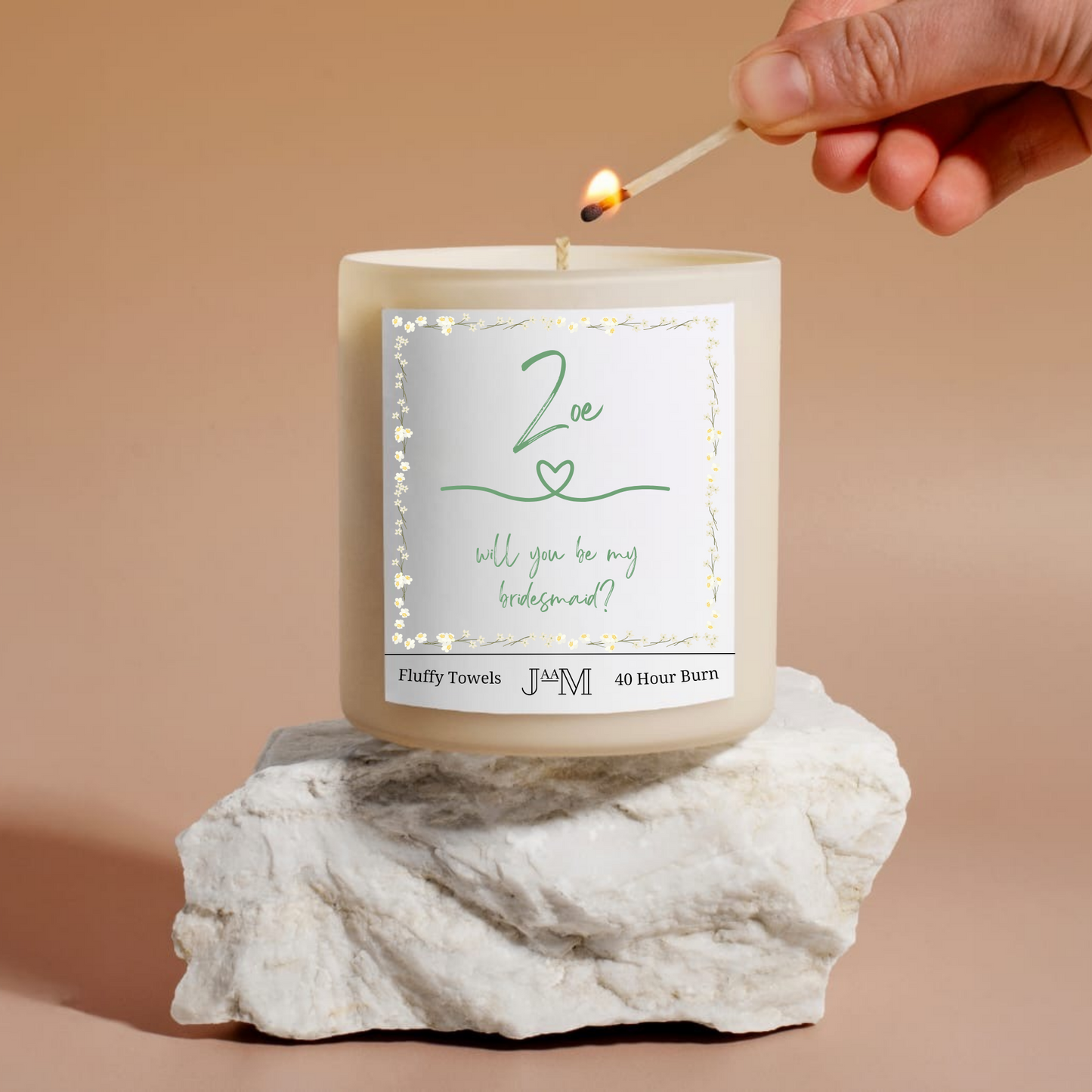 Personalised Bridesmaid Proposal Candle Gift Set