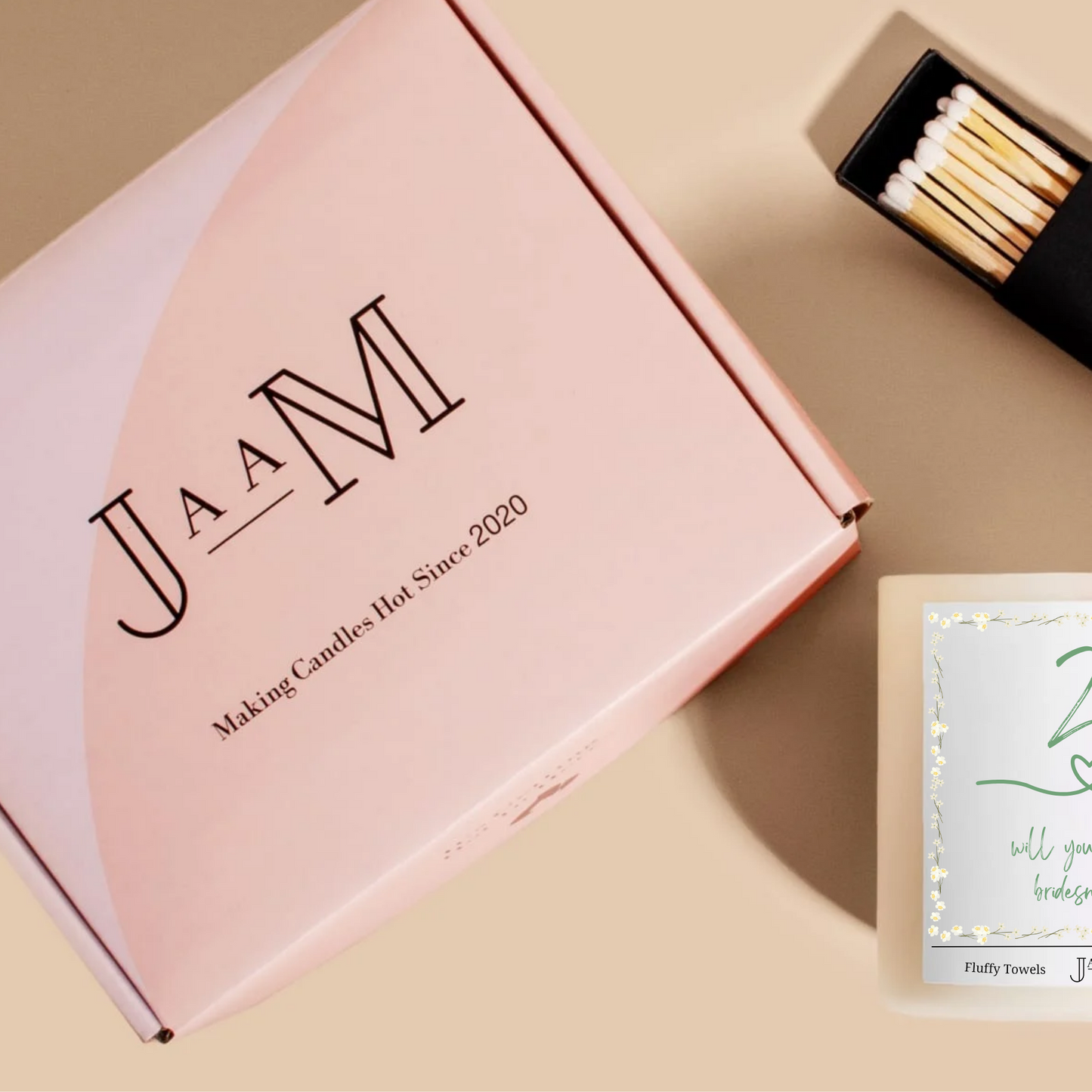 Personalised Bridesmaid Proposal Candle Gift Set