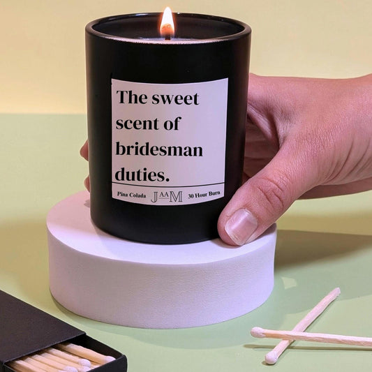 Bridesman gift. Bridesman duty. Bridesman proposal. Candle for hom.  Bridesmaid for him gift. - My Store