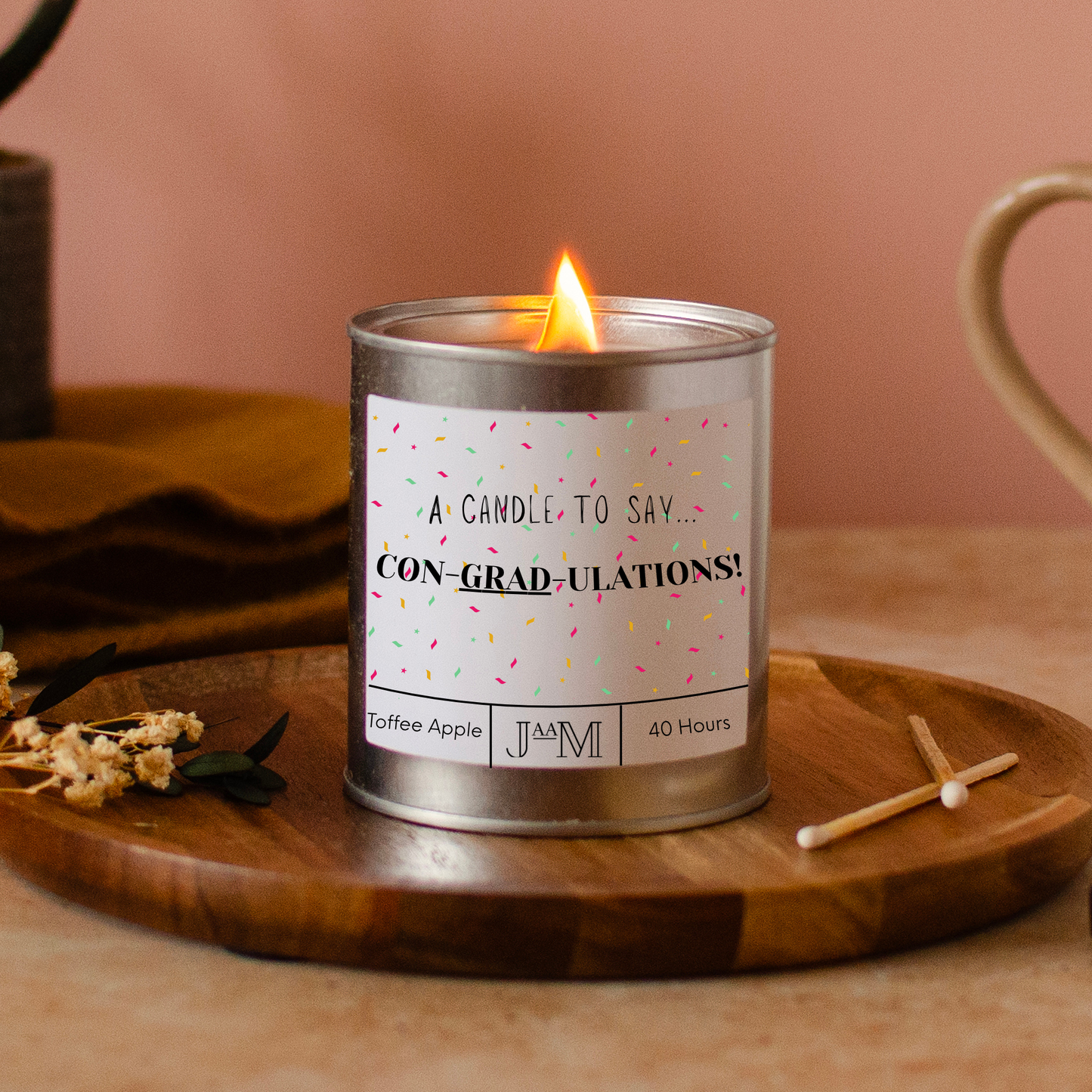Con-grad-ulations Wood Wick Candle - My Store