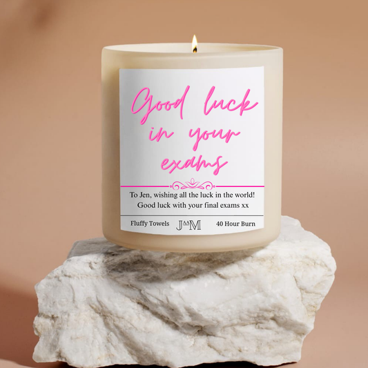Personalised Good Luck With Your Exams Candle