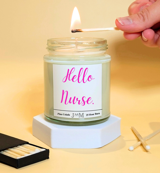 Hello Nurse Candle Graduation Gift