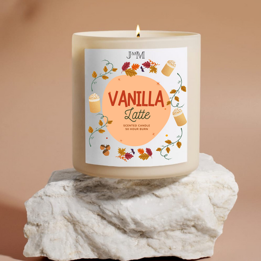 Vanilla Latte Autumnal Candle With Matches