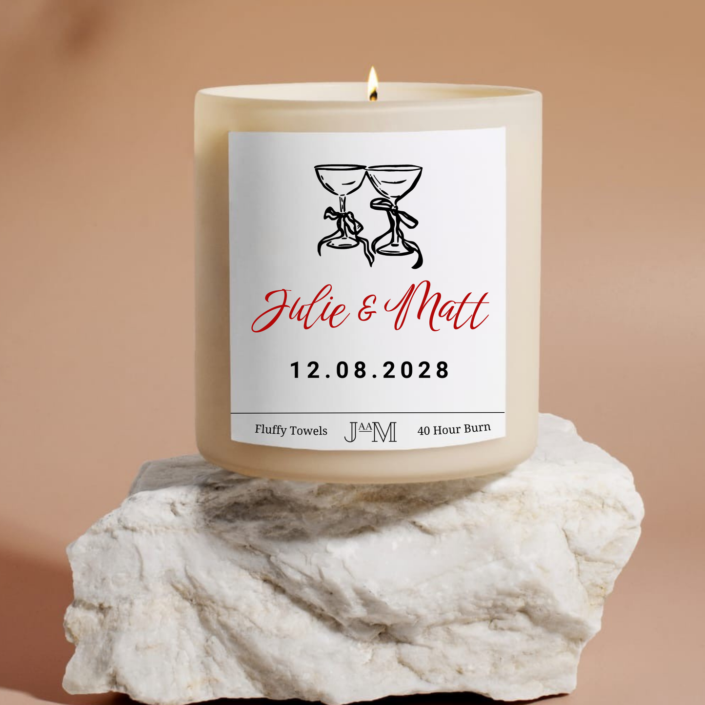 Personalised Wedding Candle Gift Set