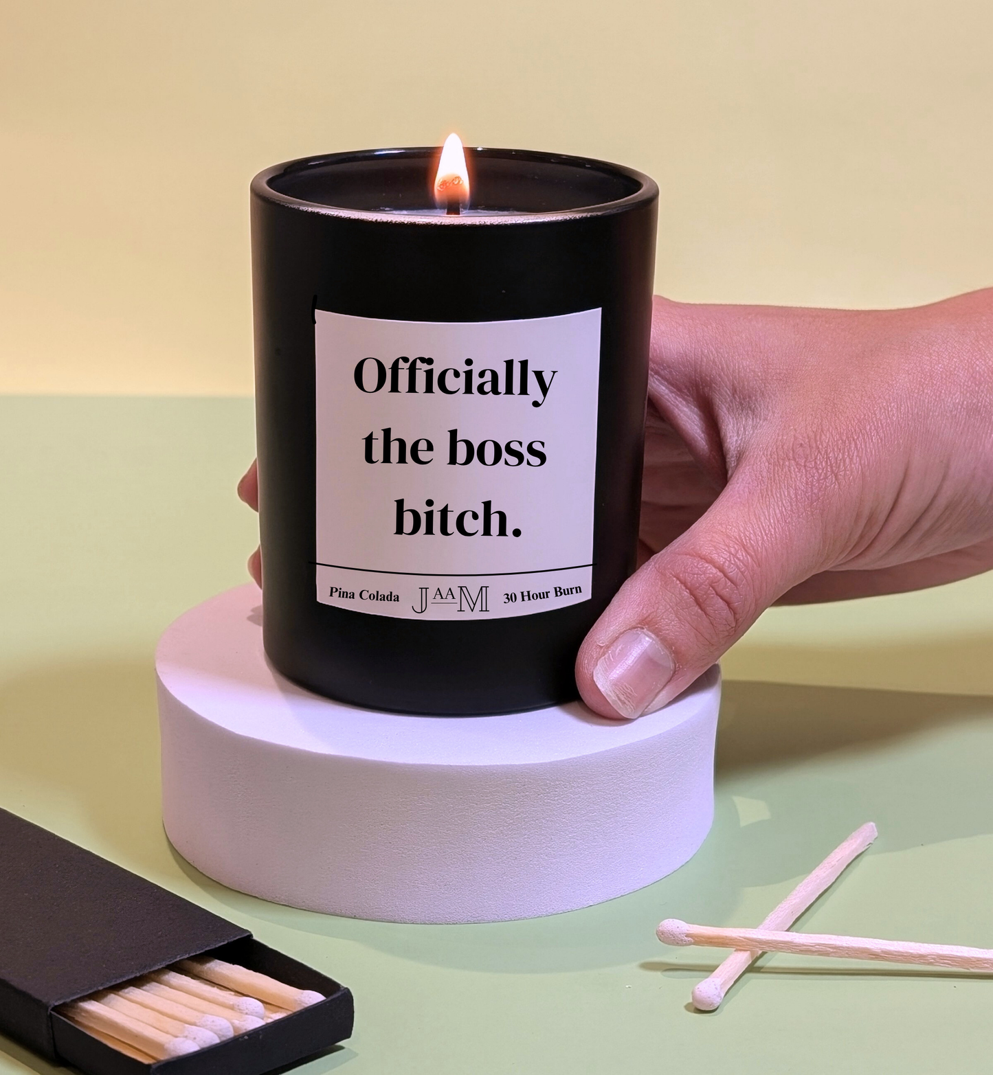 Officially The Boss Bitch Candle For Colleague Promotion
