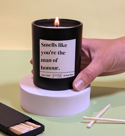 Man Of Honour Candle Wedding Gift For Him