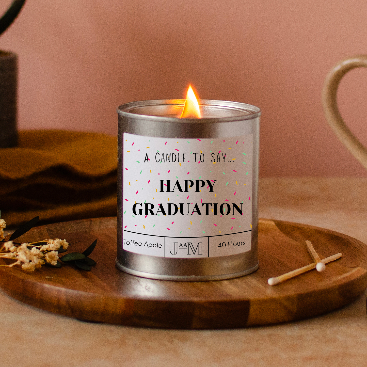 Happy Graduation Wood Wick Candle - My Store