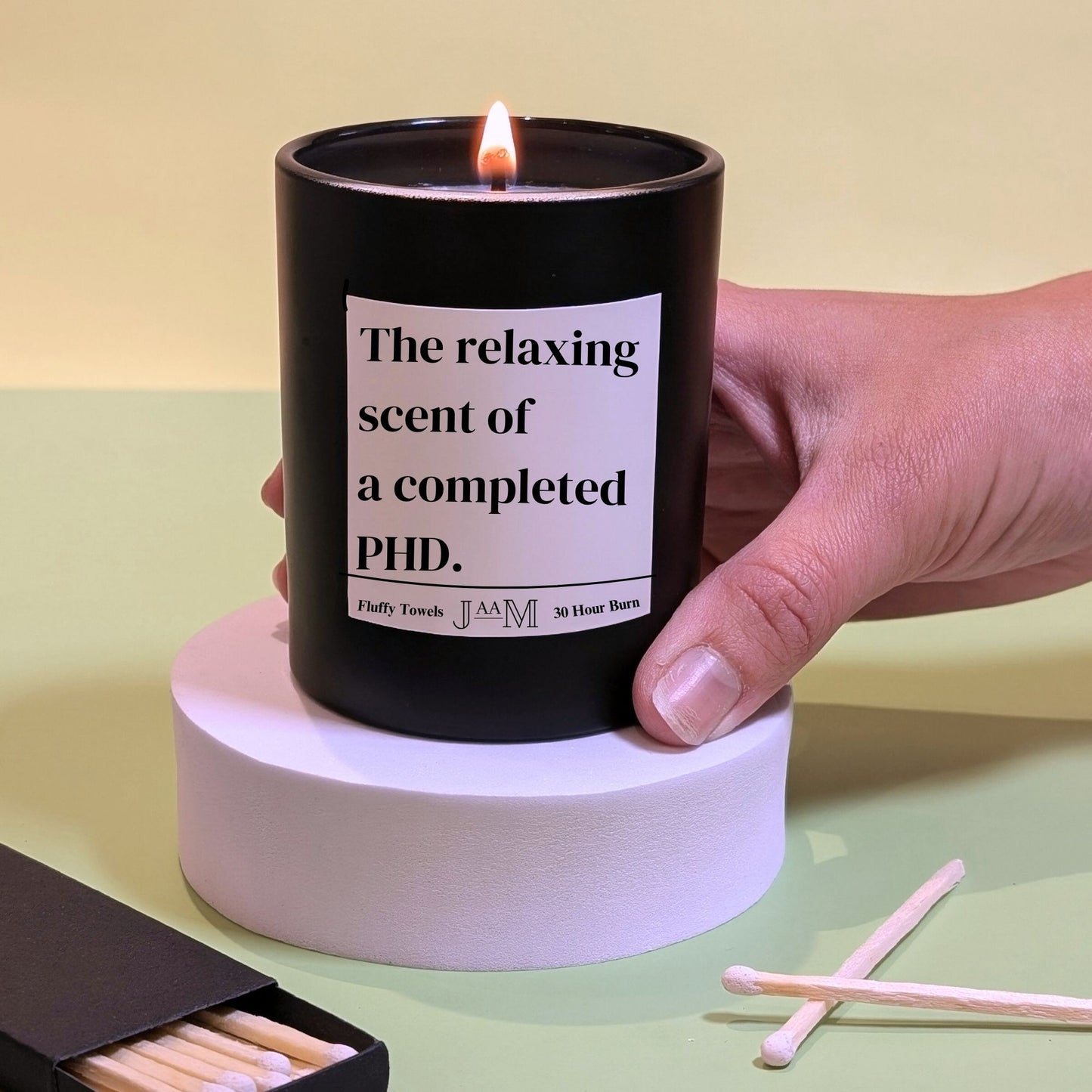 Completed PHD Graduation Candle gift - My Store