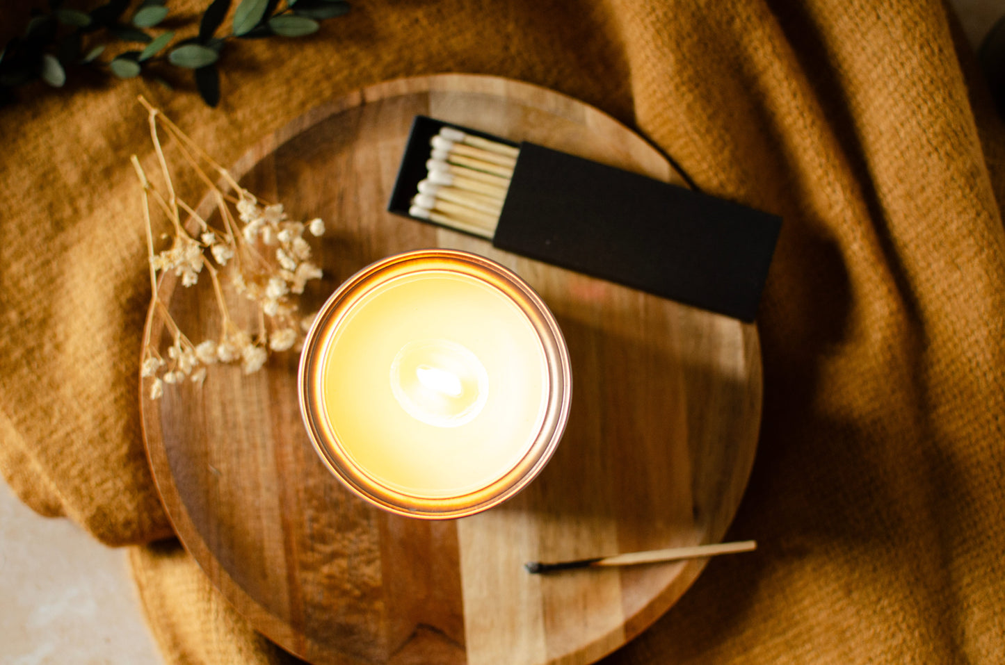 Candy Cane Wood Wick Candle - My Store