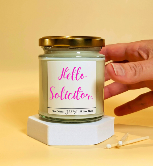 Hello Solicitor Candle Graduation Gift
