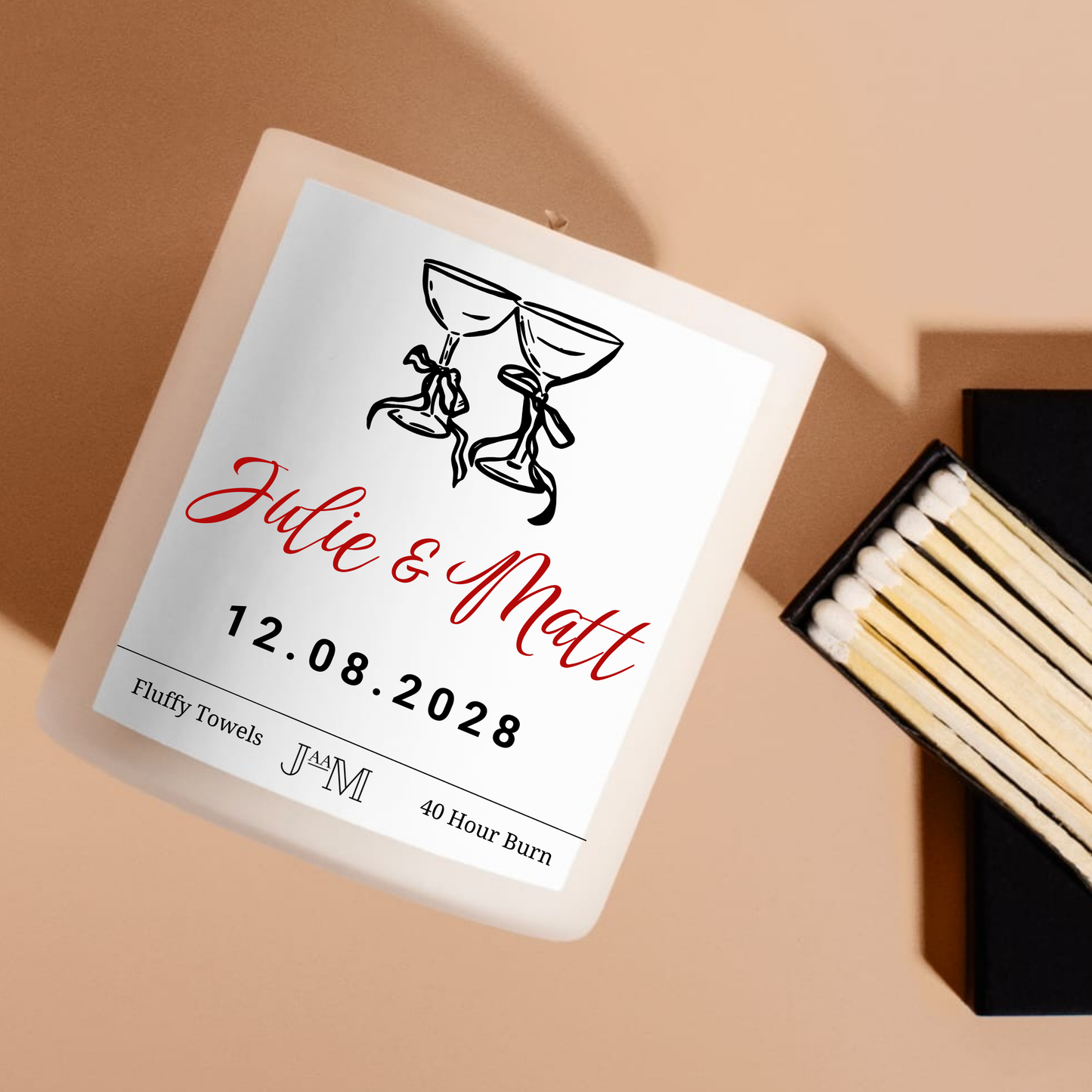 Personalised Wedding Candle Gift Set