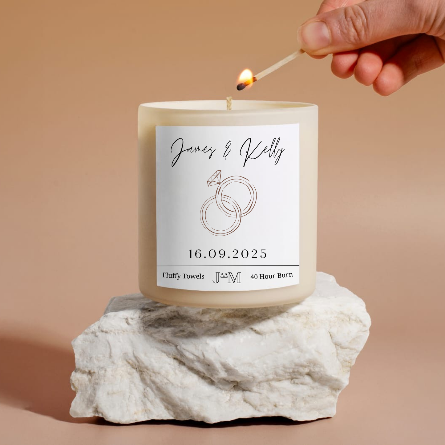 Personalised Engagement Candle