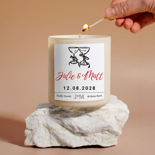 Personalised Wedding Candle Gift Set
