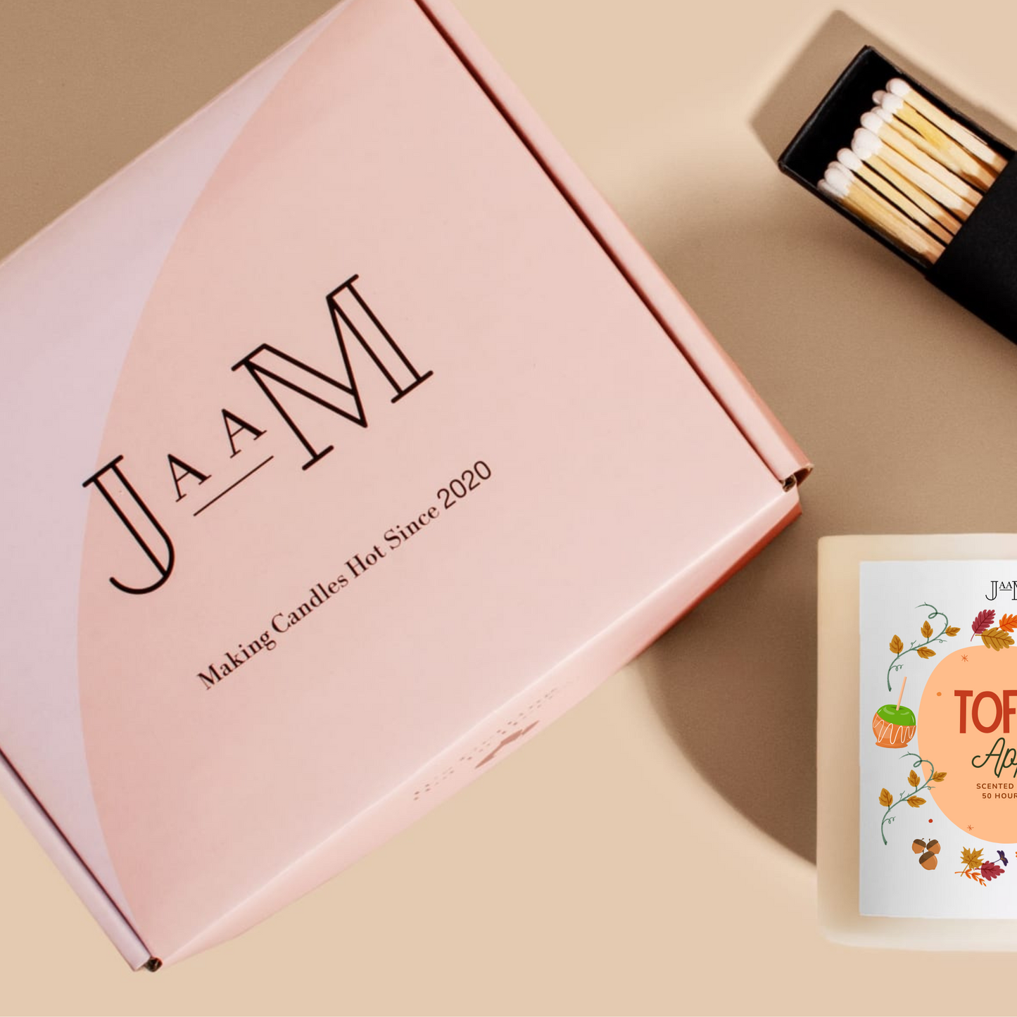 Vanilla Latte Autumnal Candle With Matches