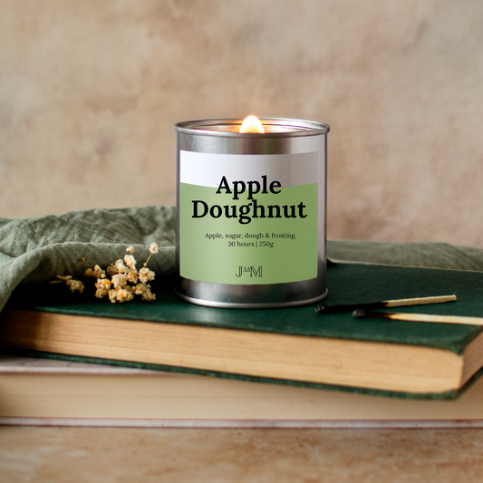 Apple Doughnut Wood Wick Candle - My Store