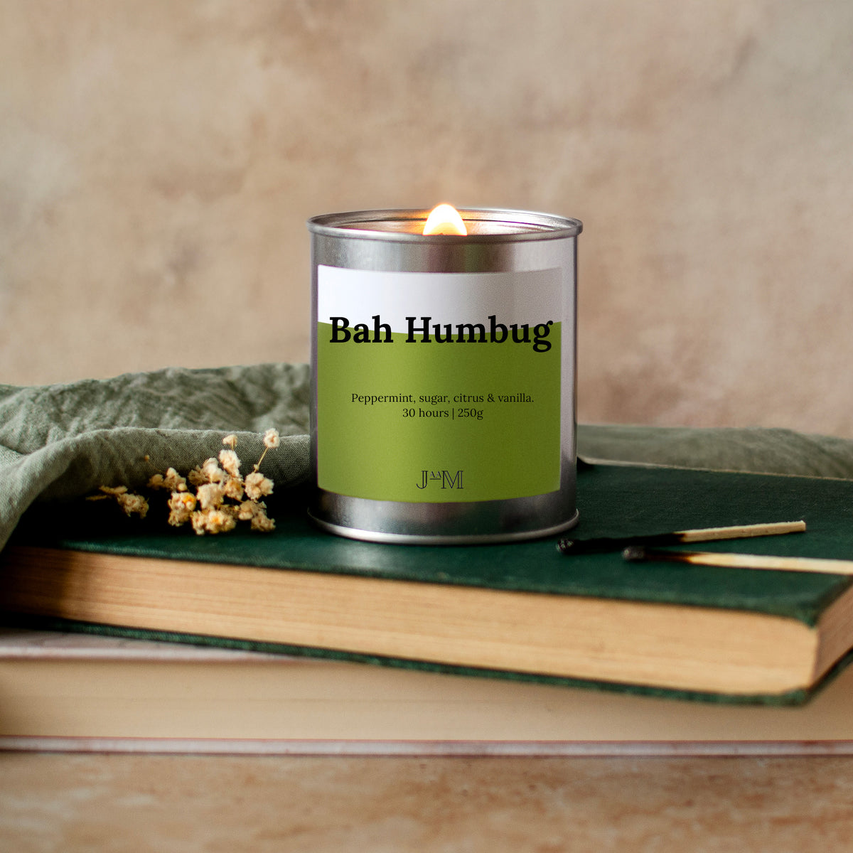 Bah Humbug Wood Wick Candle - My Store