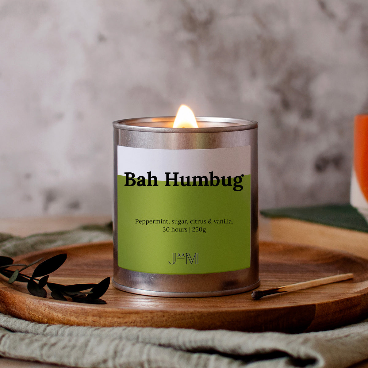 Bah Humbug Wood Wick Candle - My Store