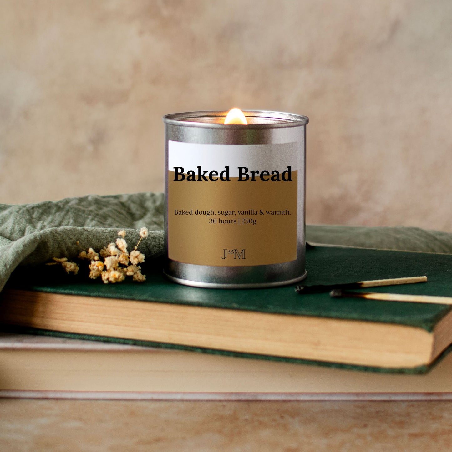 Baked Bread Wood Wick Candle - My Store