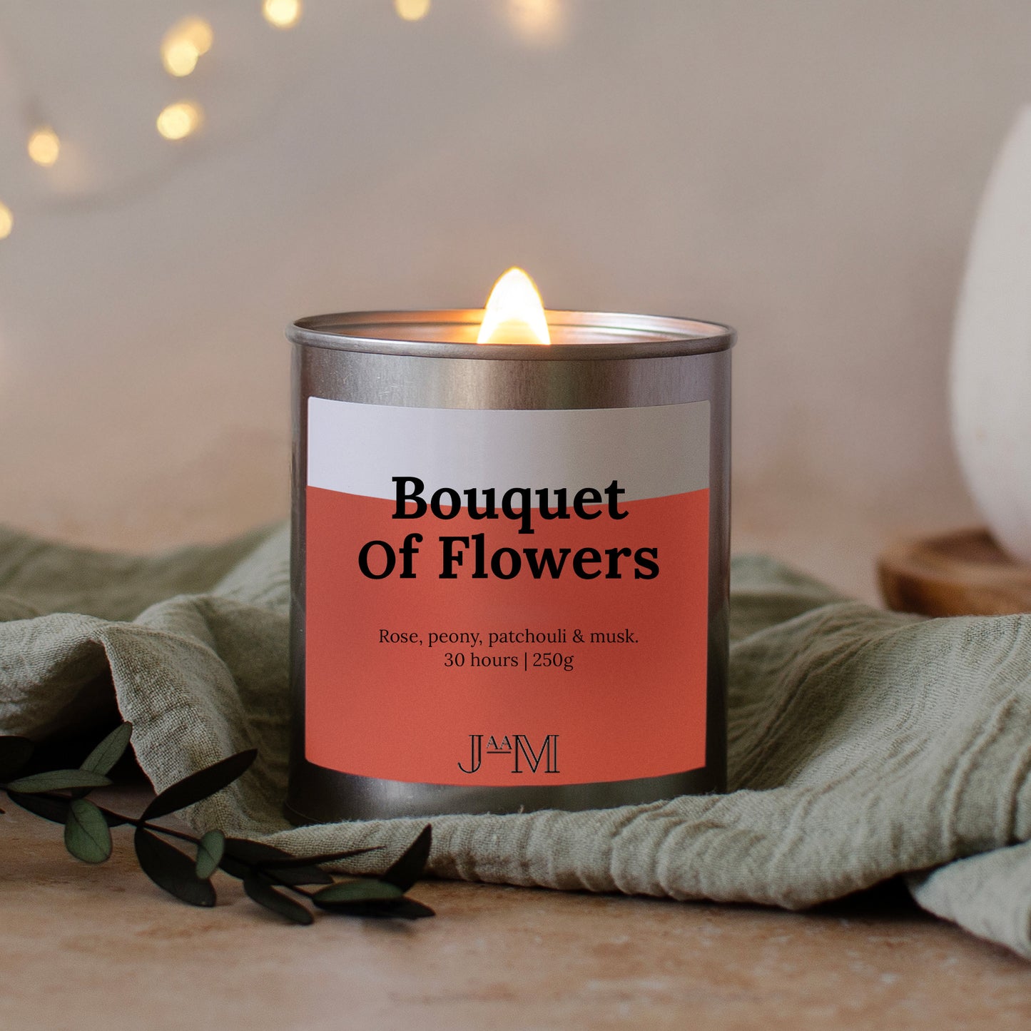 Bouquet Of Flowers Wood Wick Candle - My Store