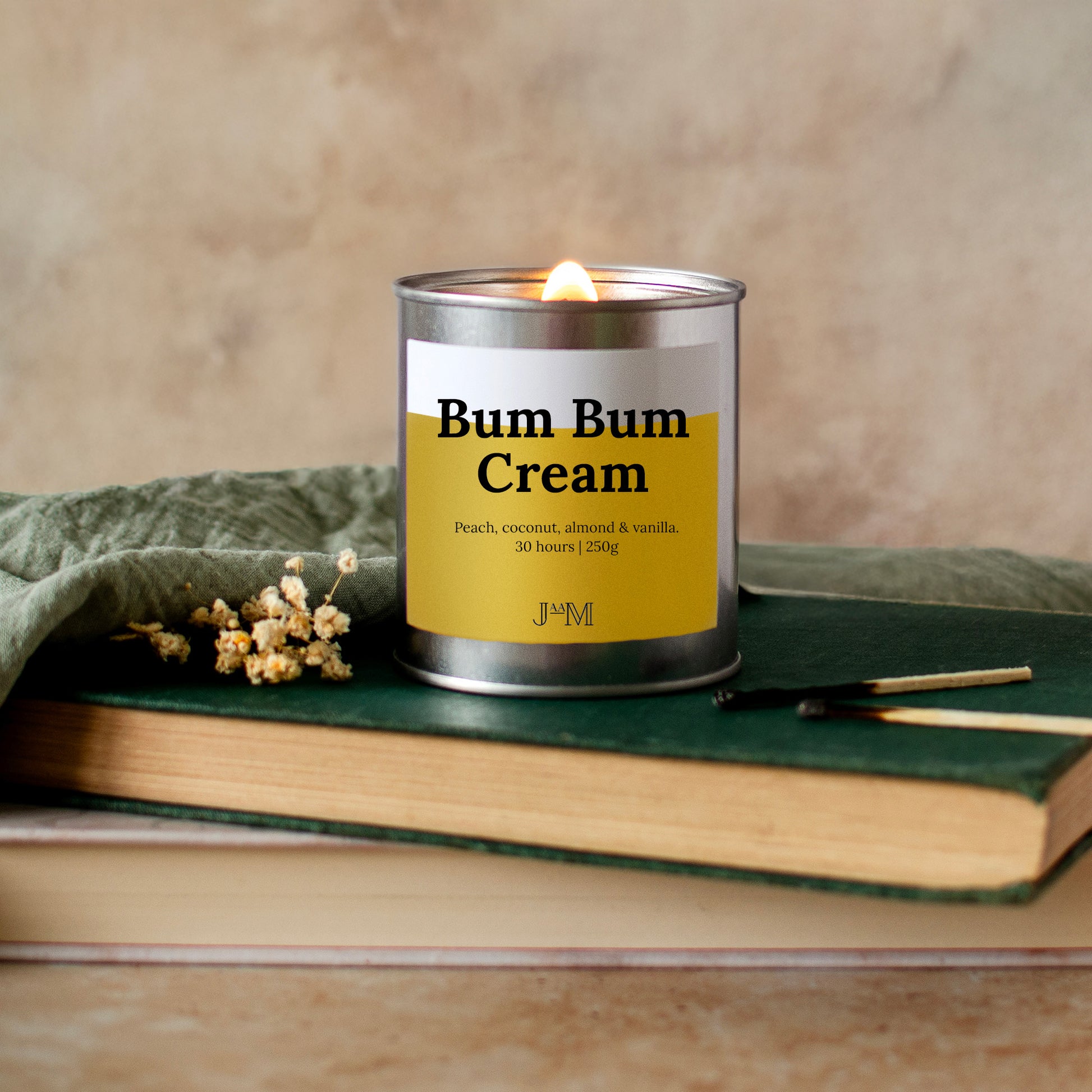 Bum Bum Cream Wood Wick Candle - My Store