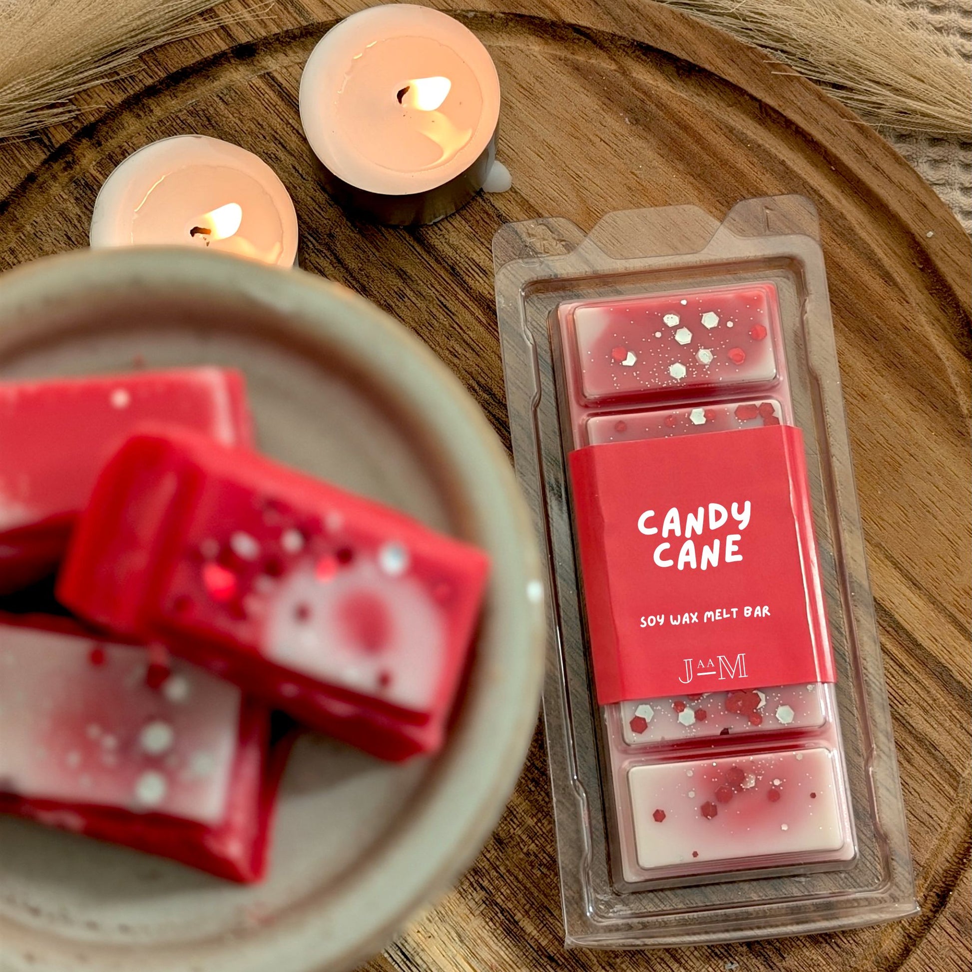 Candy Cane Wax Melt Snap Bar - My Store
