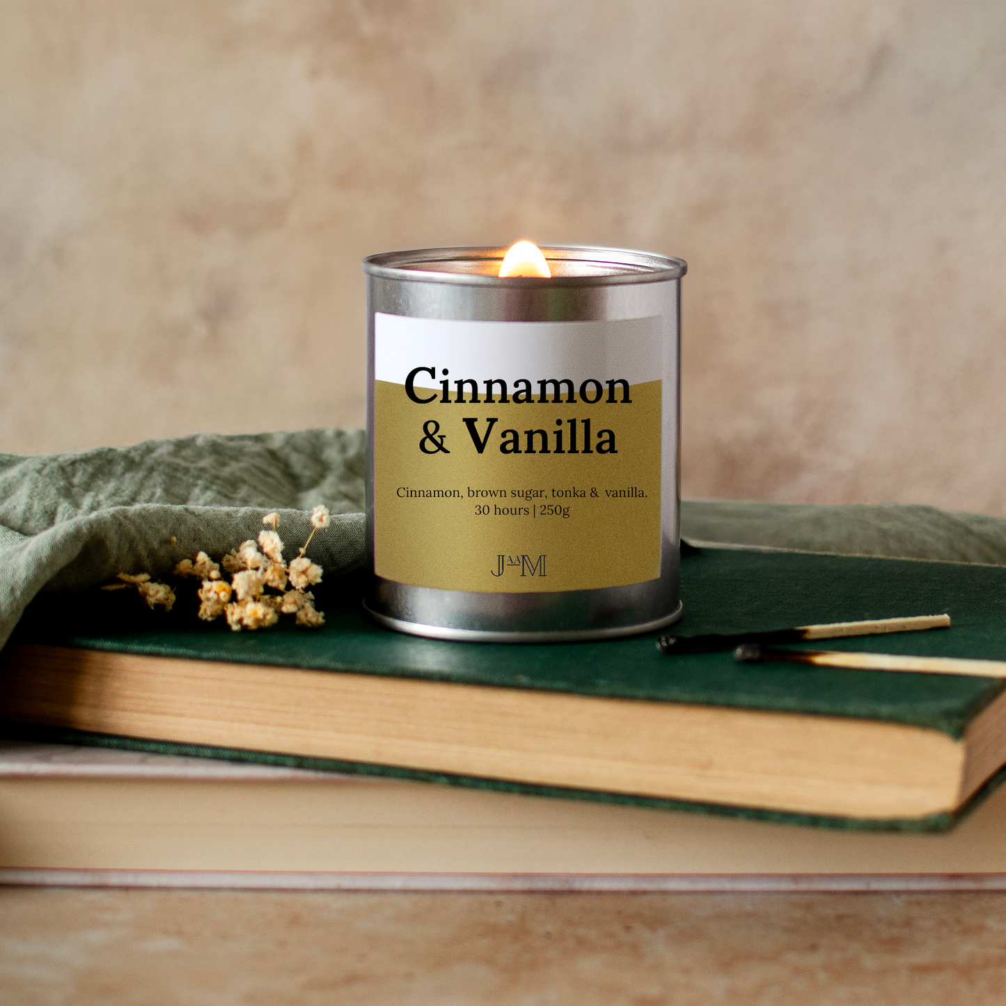 Cinnamon & Vanilla Wood Wick Candle - My Store