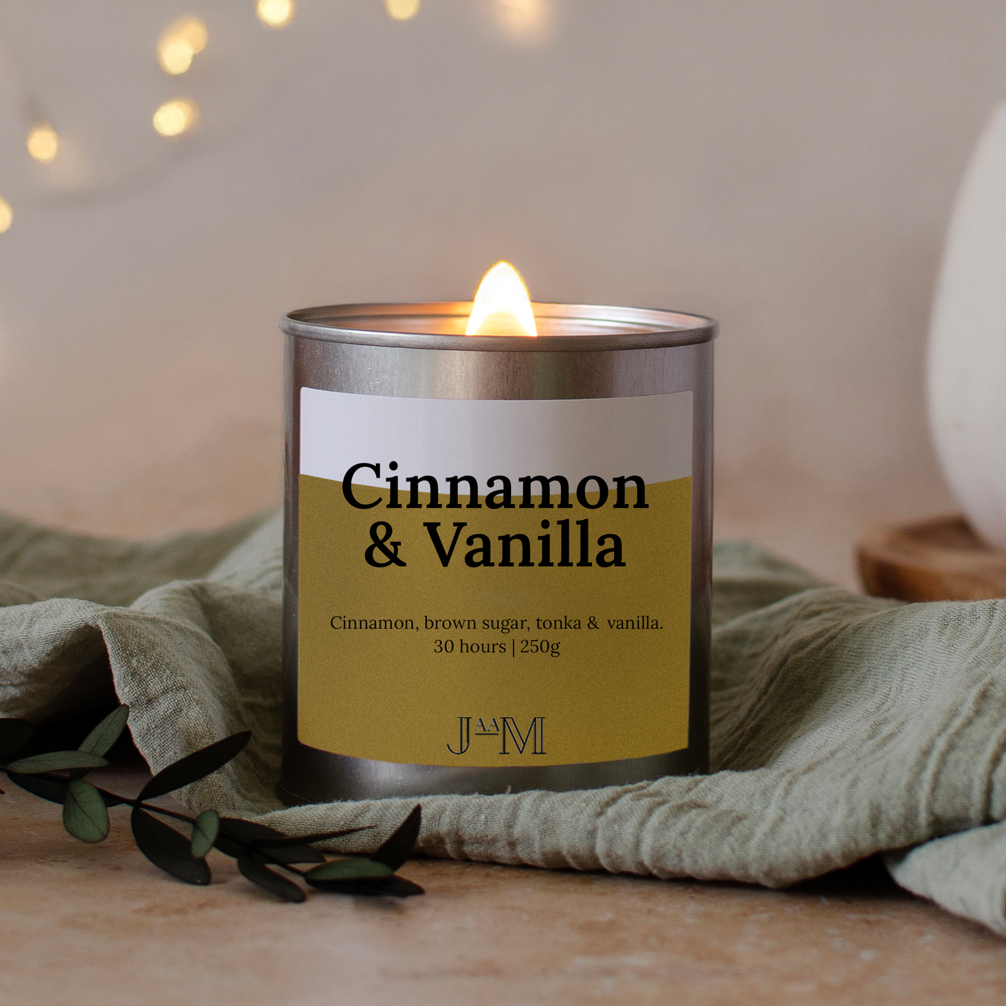Cinnamon & Vanilla Wood Wick Candle - My Store