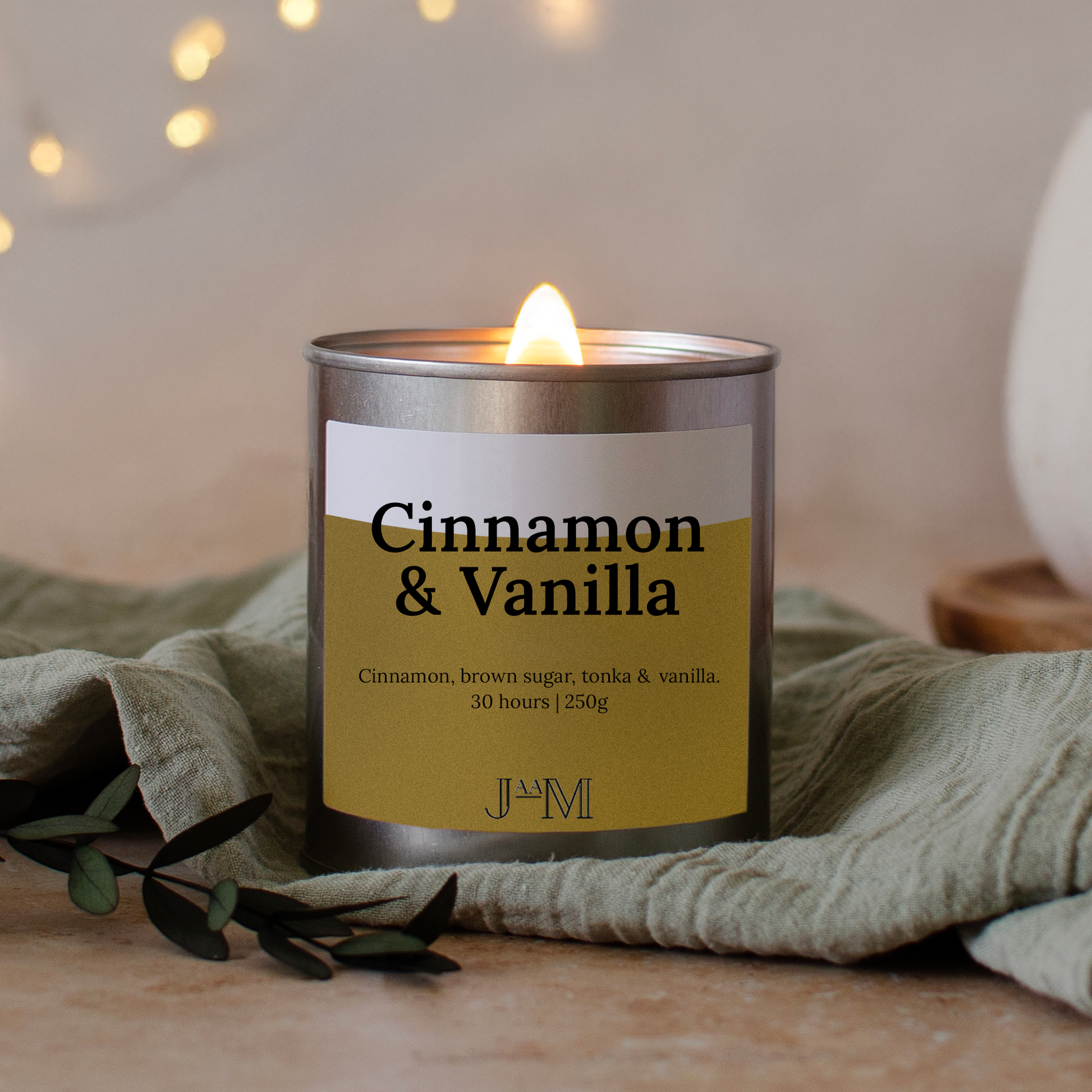 Cinnamon & Vanilla Wood Wick Candle - My Store