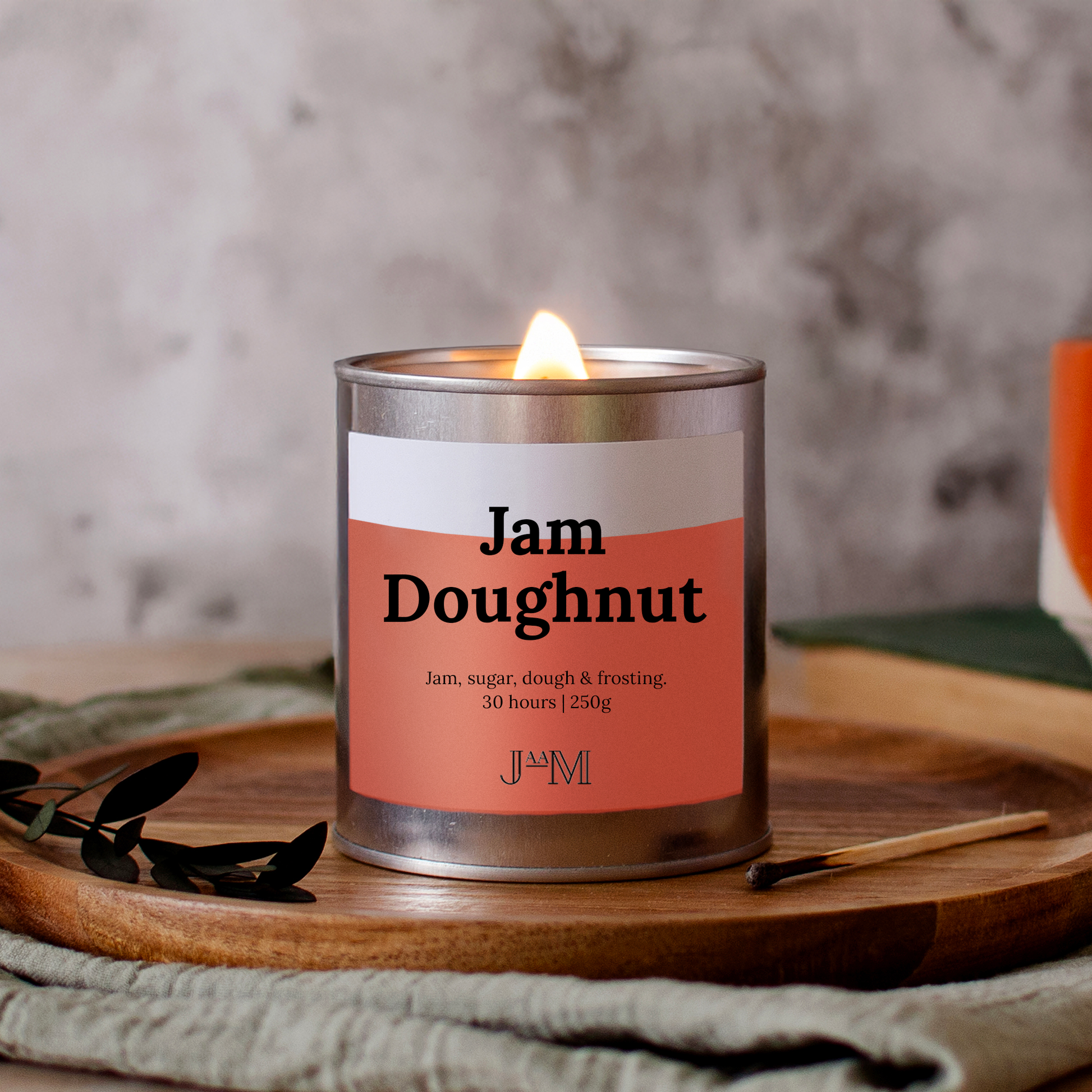 Jam Doughnut Wood Wick Candle - My Store
