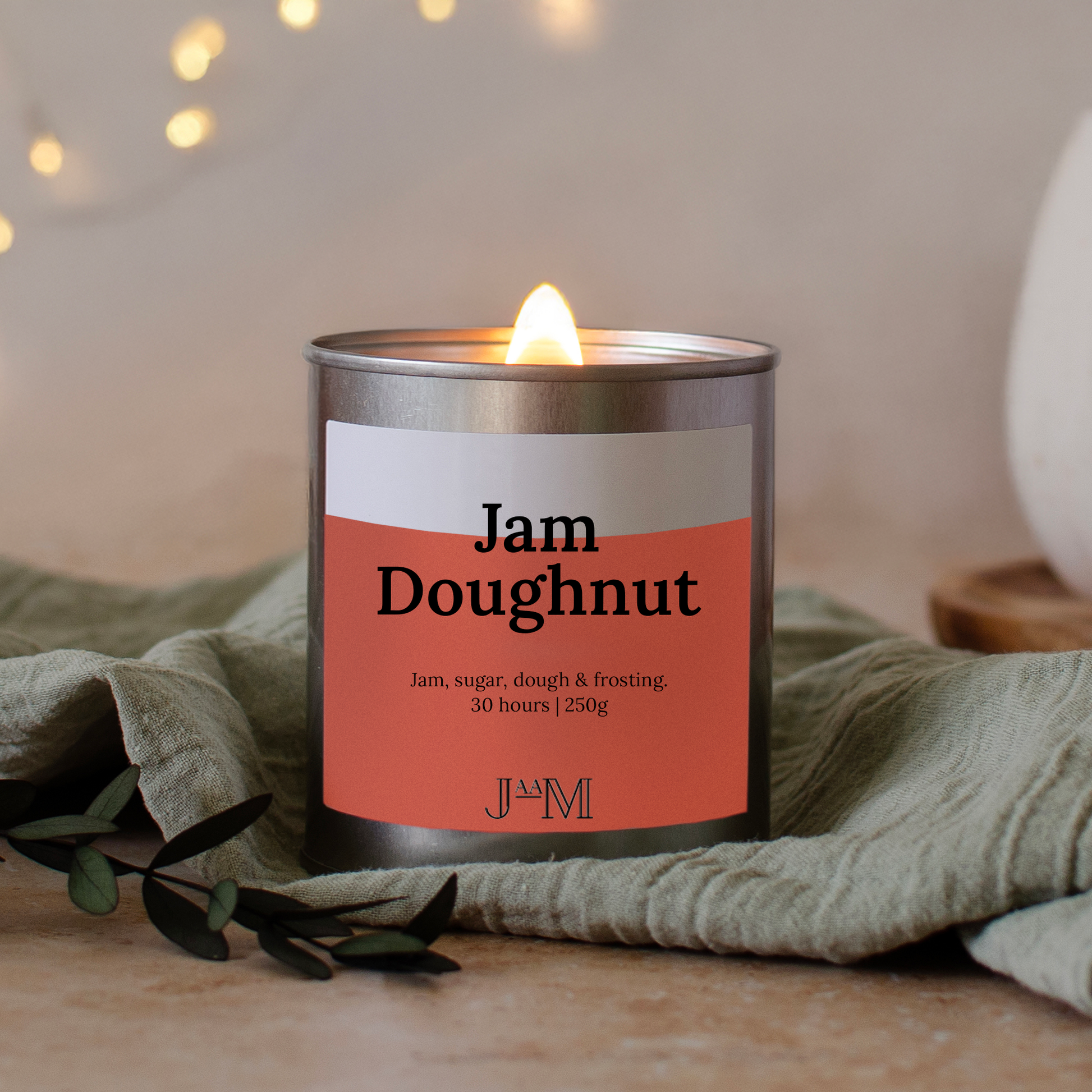 Jam Doughnut Wood Wick Candle - My Store
