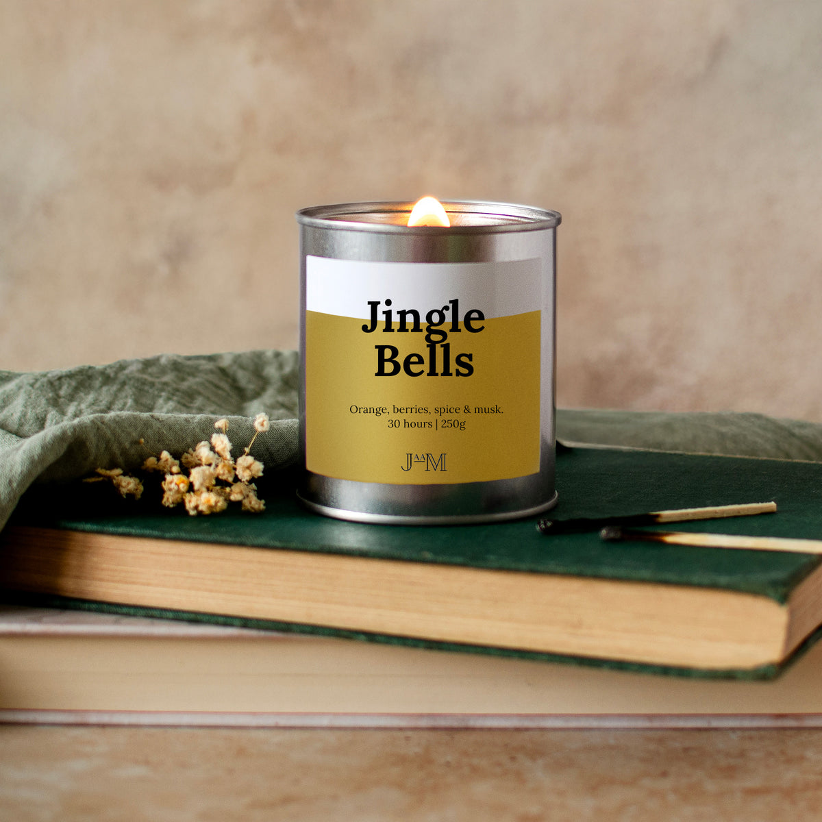 Jingle Bells Wood Wick Candle - My Store