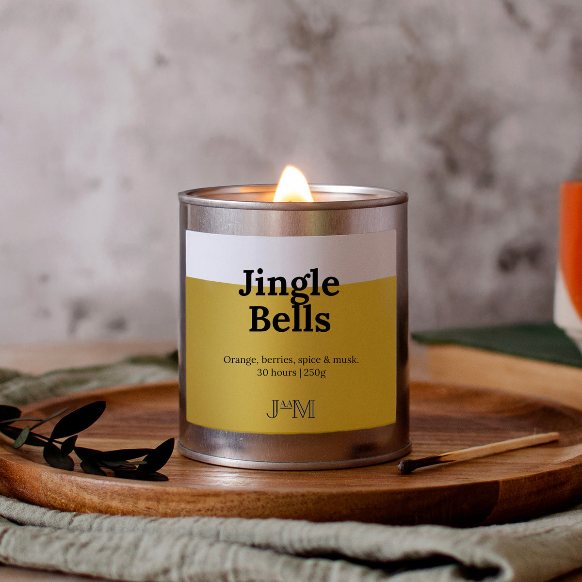 Jingle Bells Wood Wick Candle - My Store