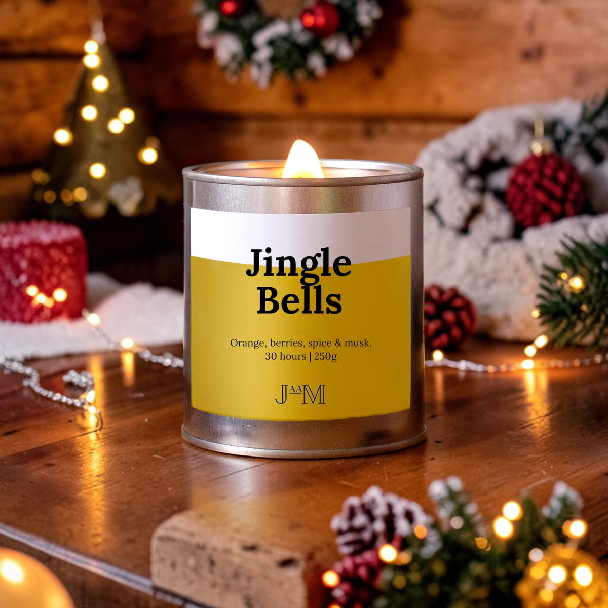 Jingle Bells Wood Wick Candle - My Store