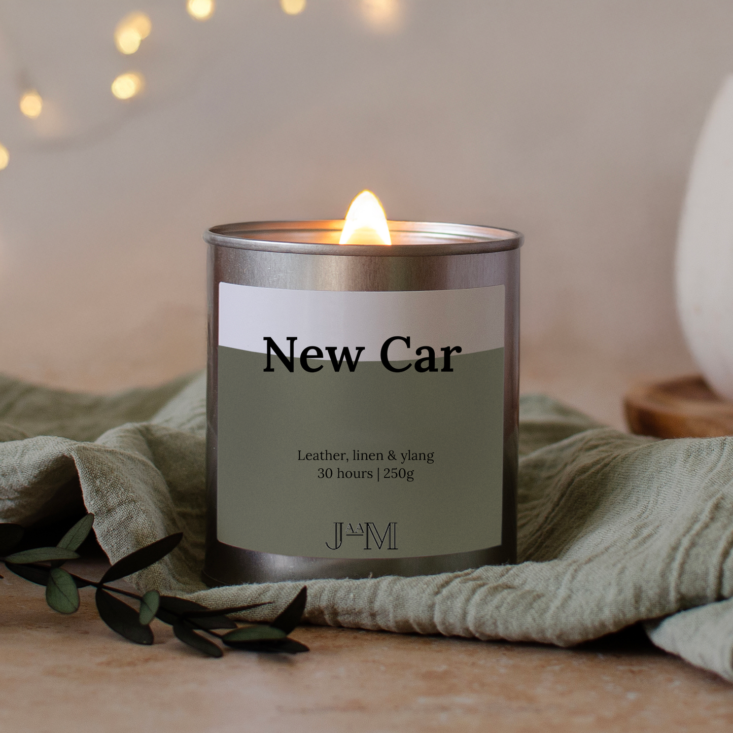 New Car Wood Wick Candle - My Store