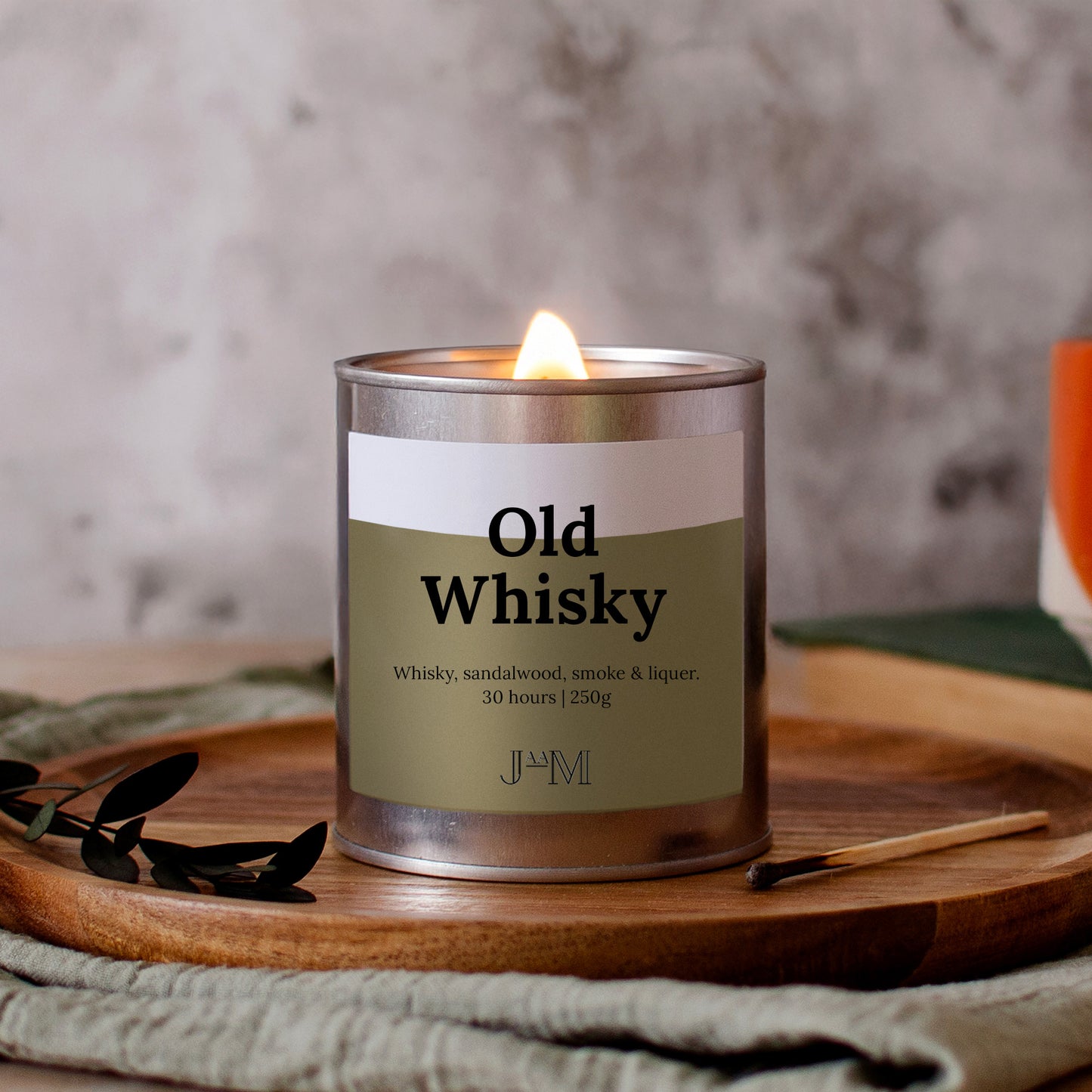 Old Whisky Wood Wick Candle - My Store