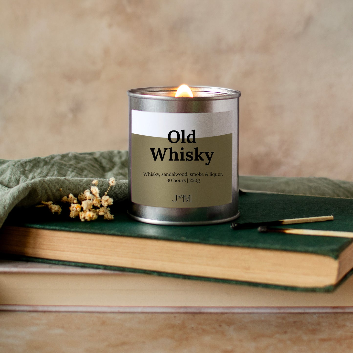 Old Whisky Wood Wick Candle - My Store