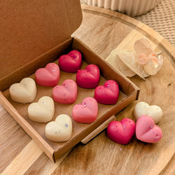 Pink Heart Wax Melts. Wax Melt Selection Box.