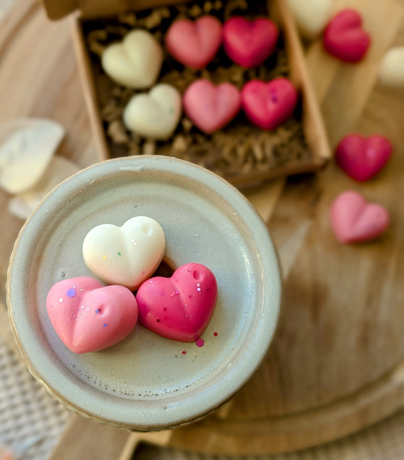 Pink Heart Wax Melts. Wax Melt Selection Box.