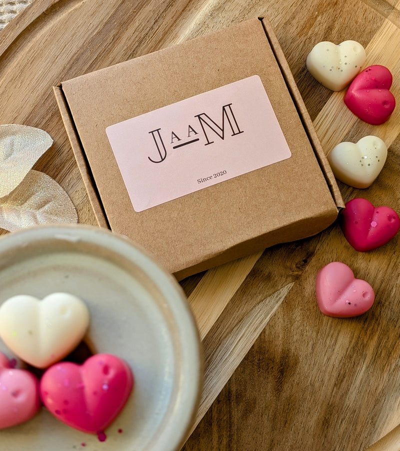 Pink Heart Wax Melts. Wax Melt Selection Box.