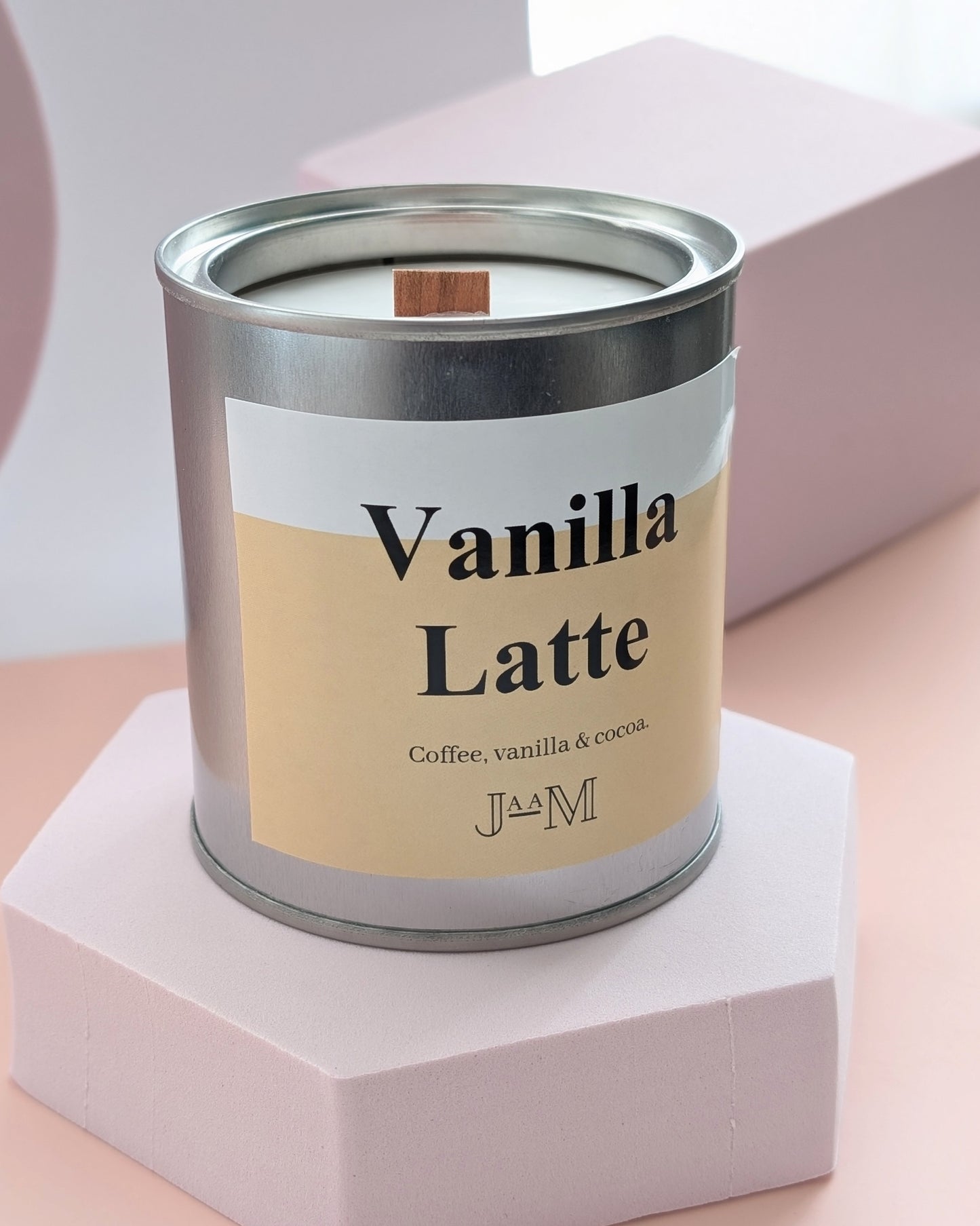 Vanilla Latte Wood Wick Candle