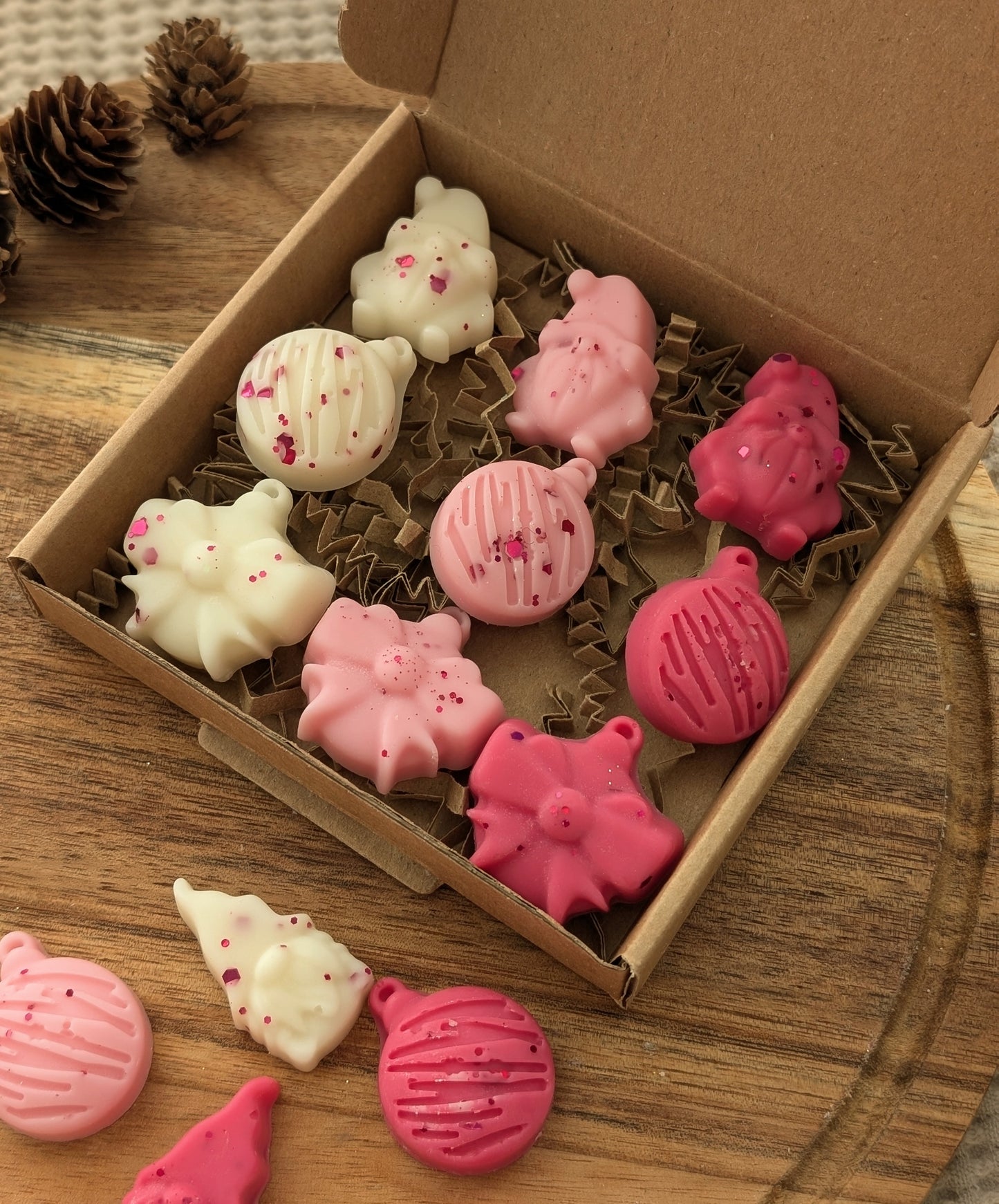 Pink Christmas Wax Melt Selection Box For Pink Christmas Decor