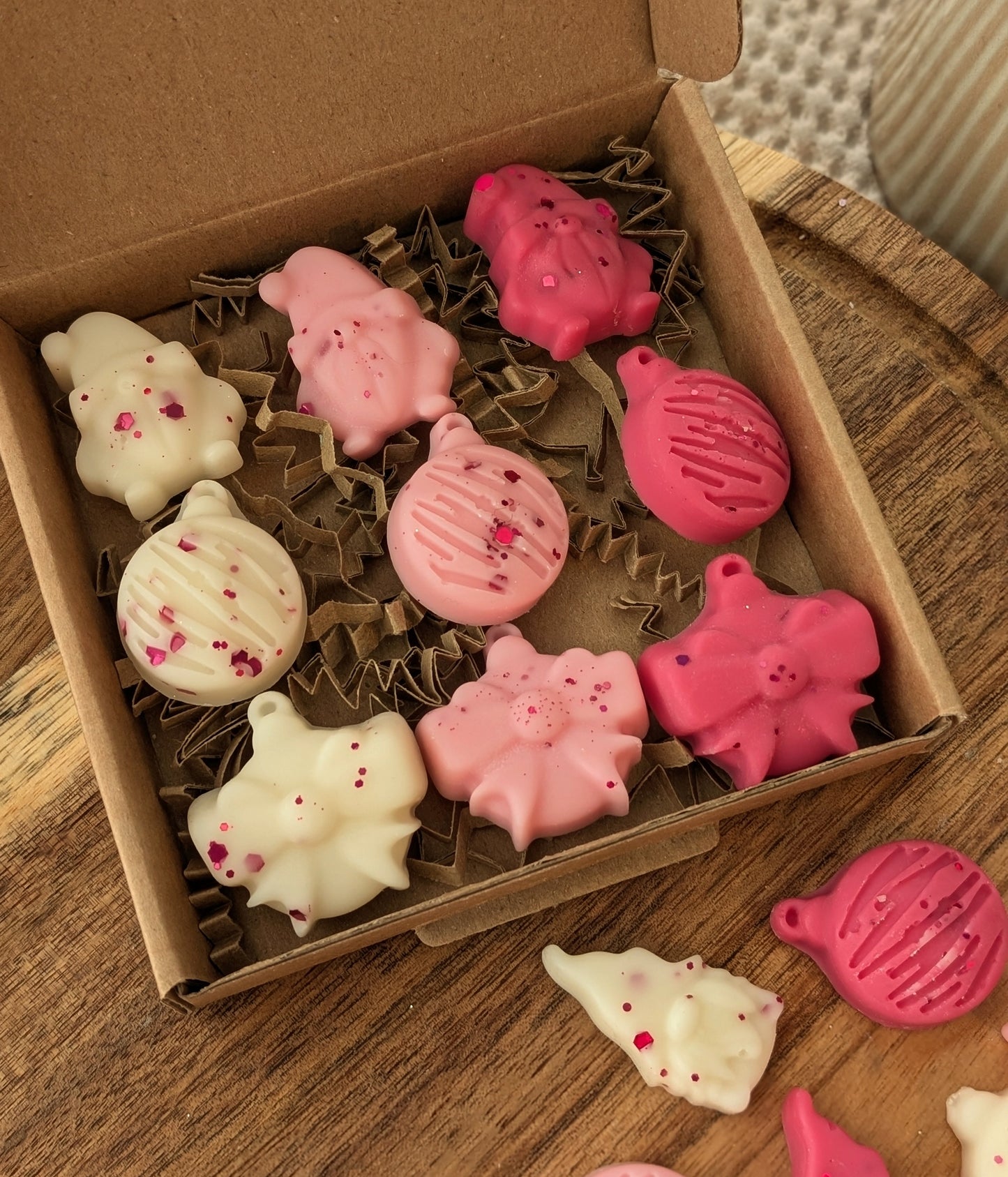 Pink Christmas Wax Melt Selection Box For Pink Christmas Decor